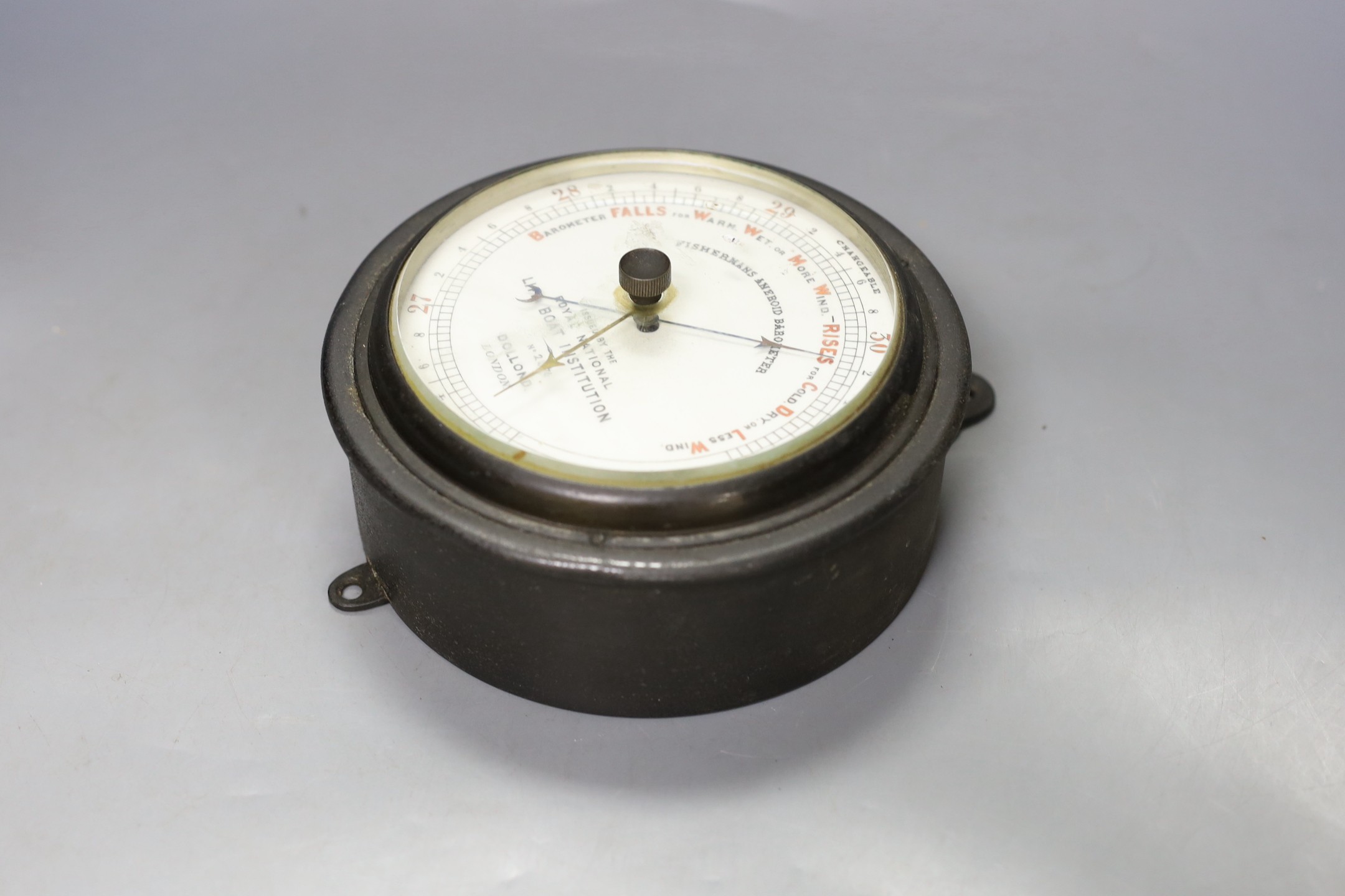 Dollond RNLI aneroid barometer - 16.5cm diameter